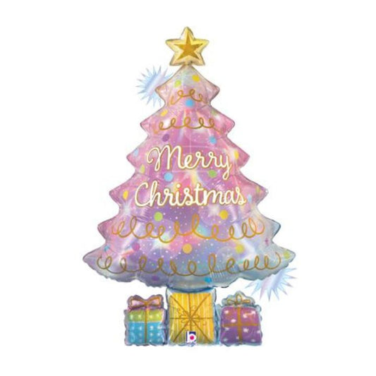 39" Holographic Opal Christmas Tree Foil Balloon