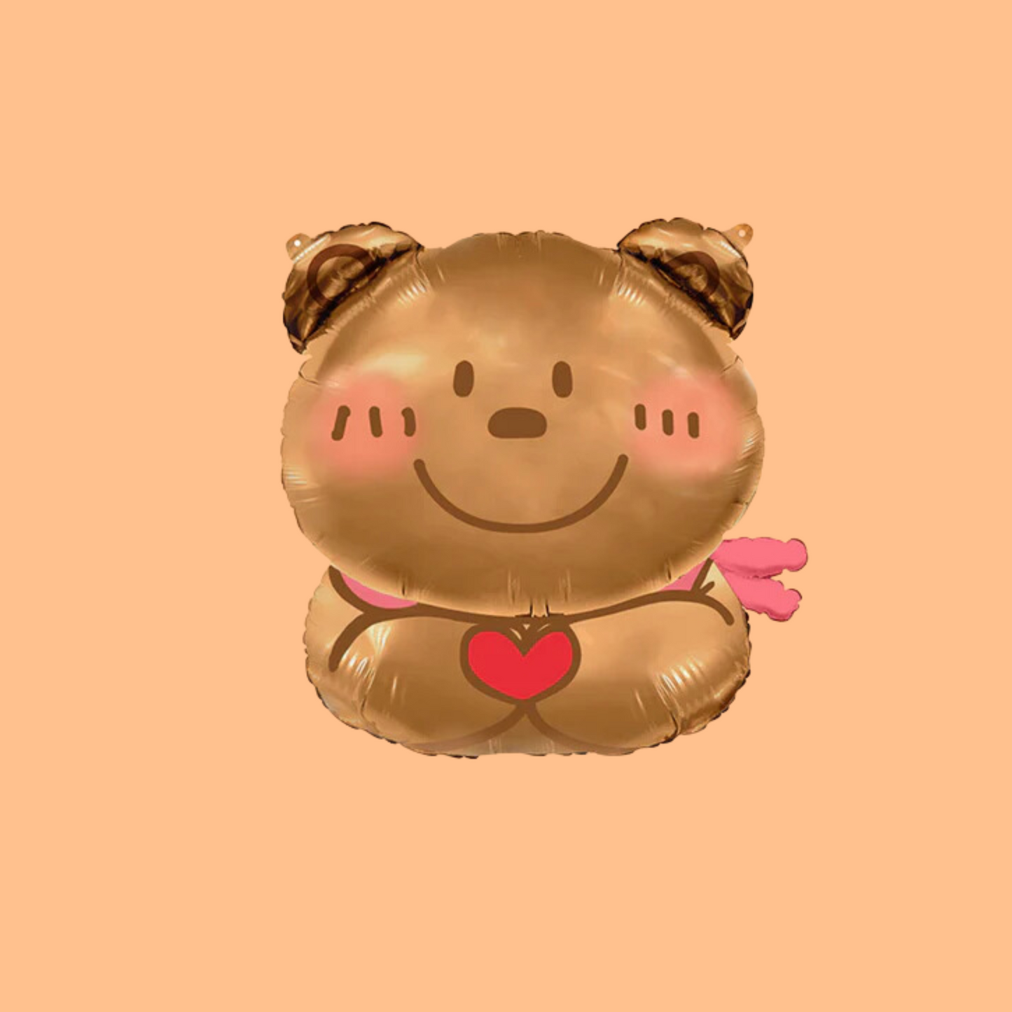 Blushing Love Teddy Bear Foil Balloon