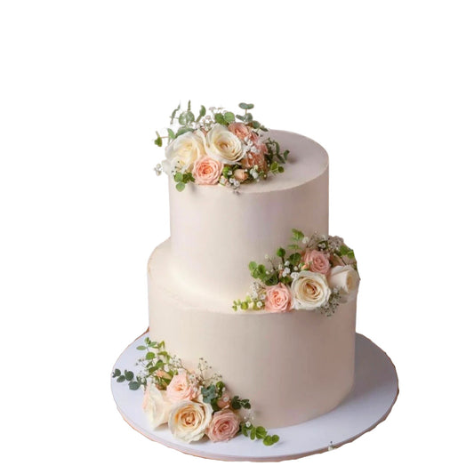 Two-Tier Floral Serenade Cake