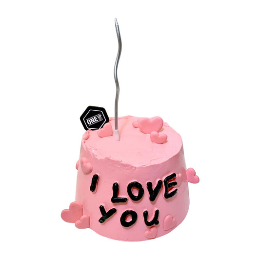 I love You Pink Barbie Heart Cake