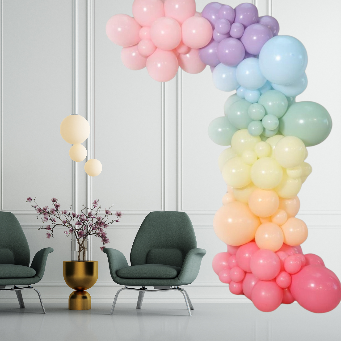 Pastel Rainbow Dreamy Balloon Garland