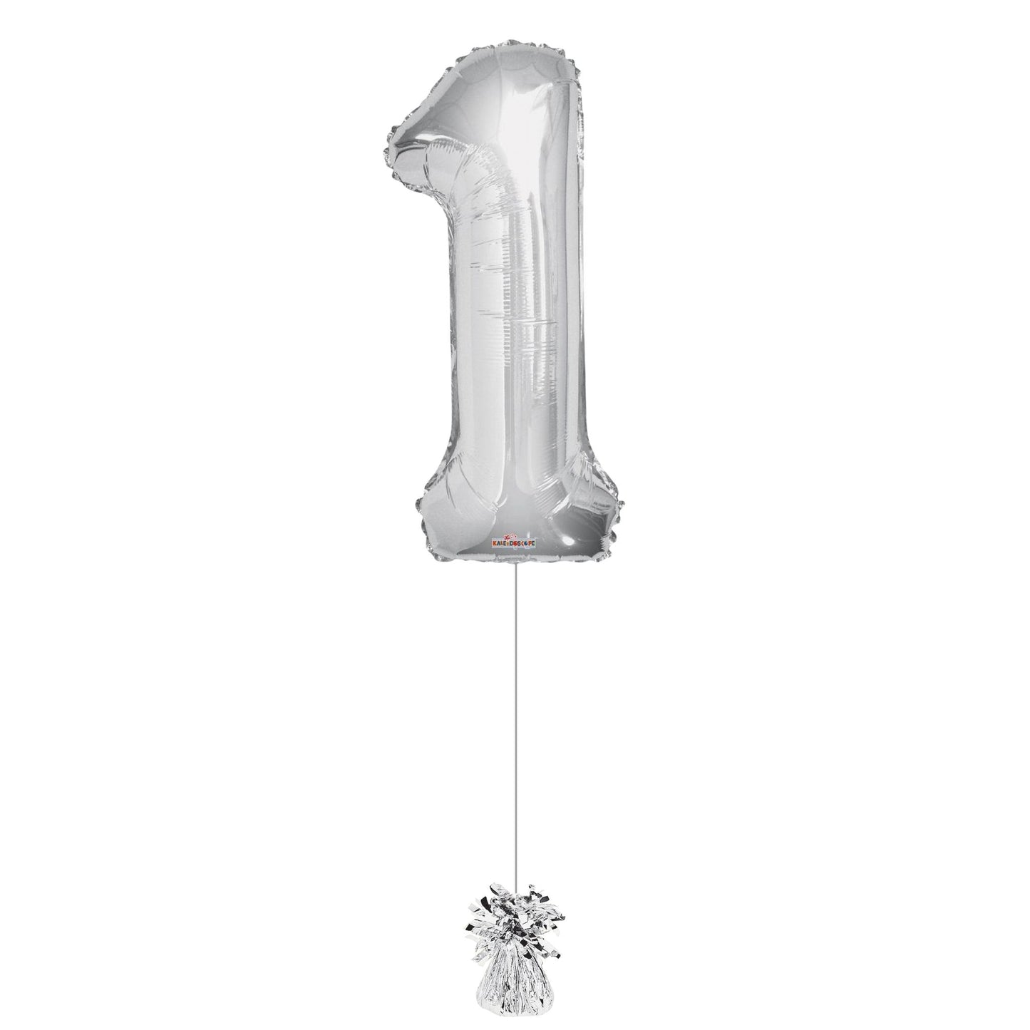 34 inch silver Balloon Number 1 Helium filled