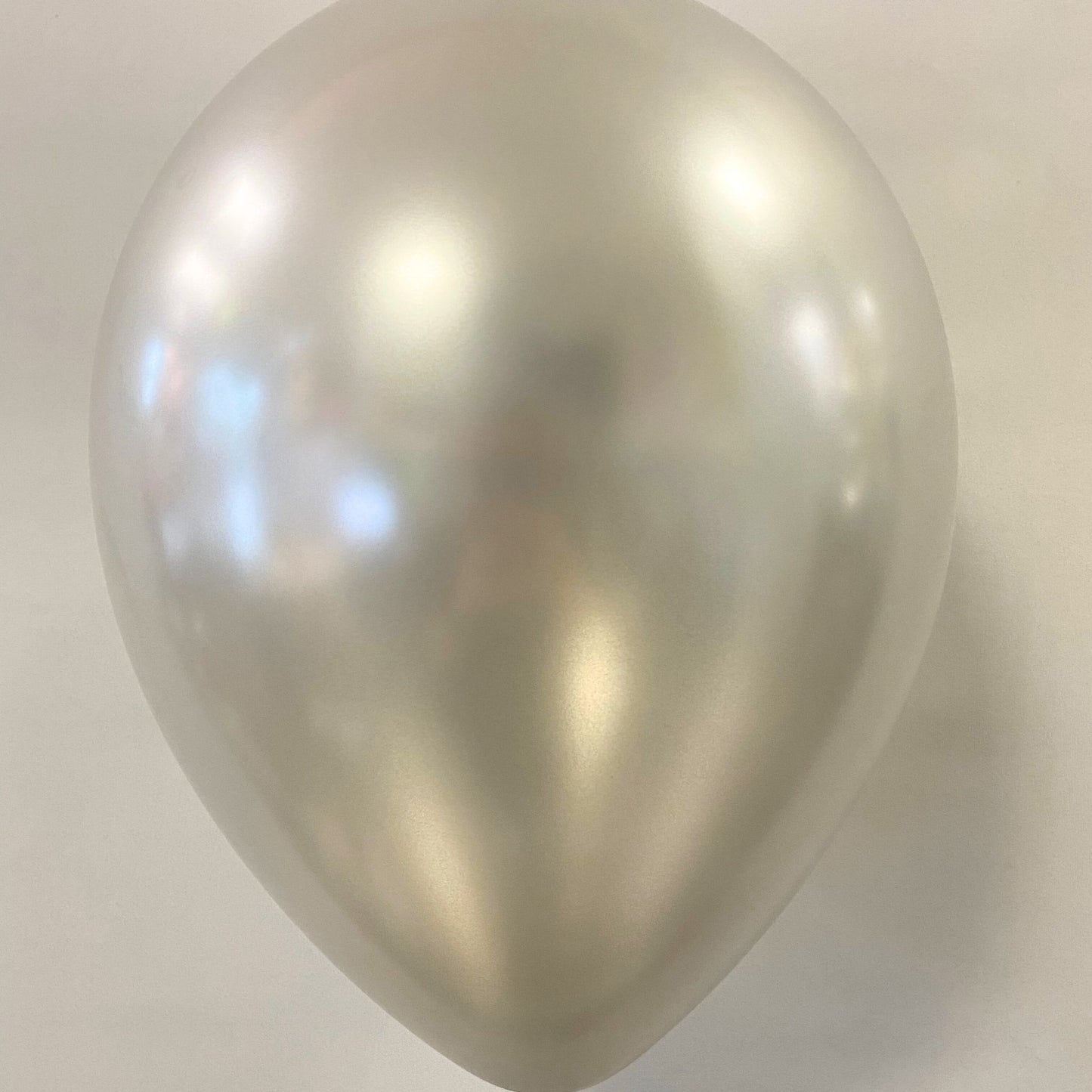 11 inch helium filled Pearl Silver Latex balloon