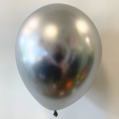 11-Inch Chrome Silver Helium Balloon – Elegant Metallic Decor