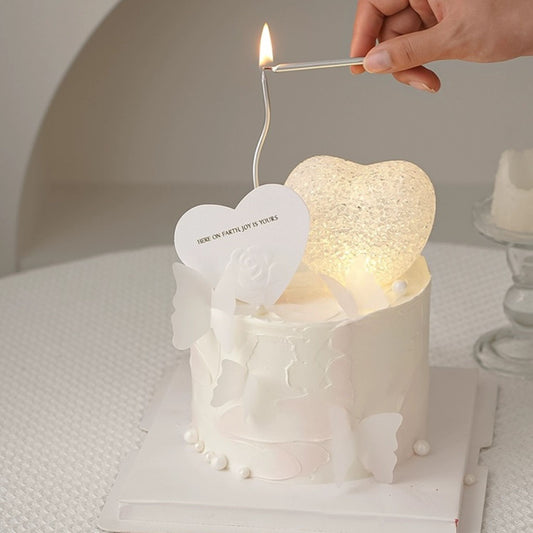 white butterfly heart birthday cake
