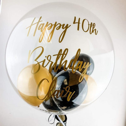 Customized Golden Clear Bubble Balloon