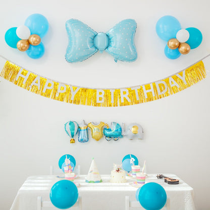 38 Inch blue Foil Balloon Garland