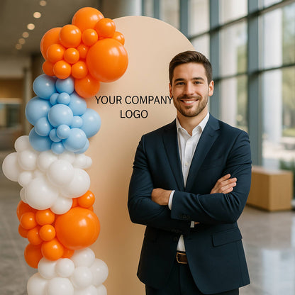 Executive Aura Custom Corporate Balloon Backdrop Luxury Event Décor