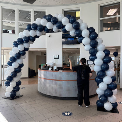 Classic Navy Blue Giant Outdoor or Indoor Spiral Balloon Arch