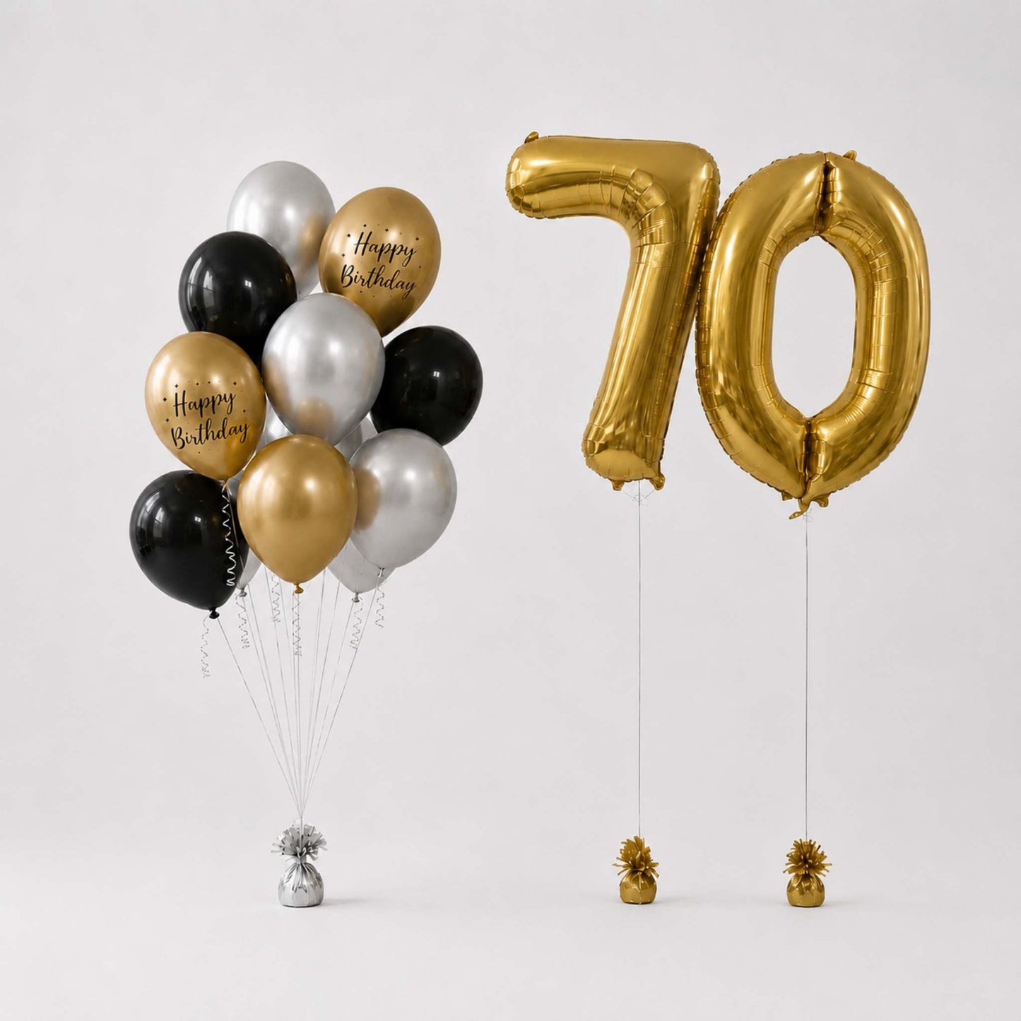Unique birthday balloon bouquet of 10