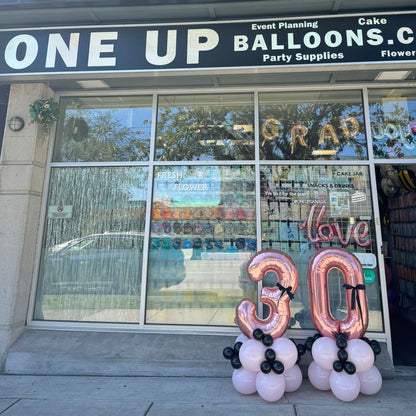 Big Birthday Number Balloon Cute Bow Set