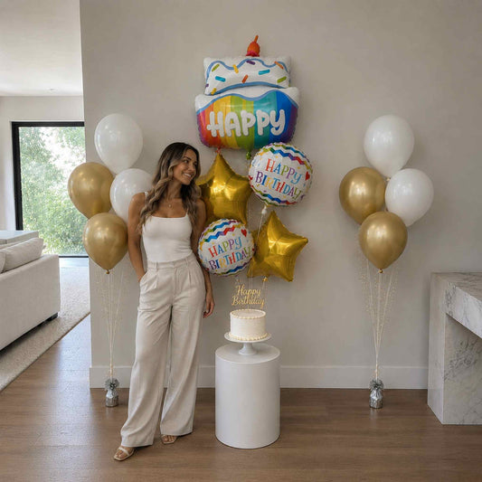Birthday Cake Balloon Gift Bouquet