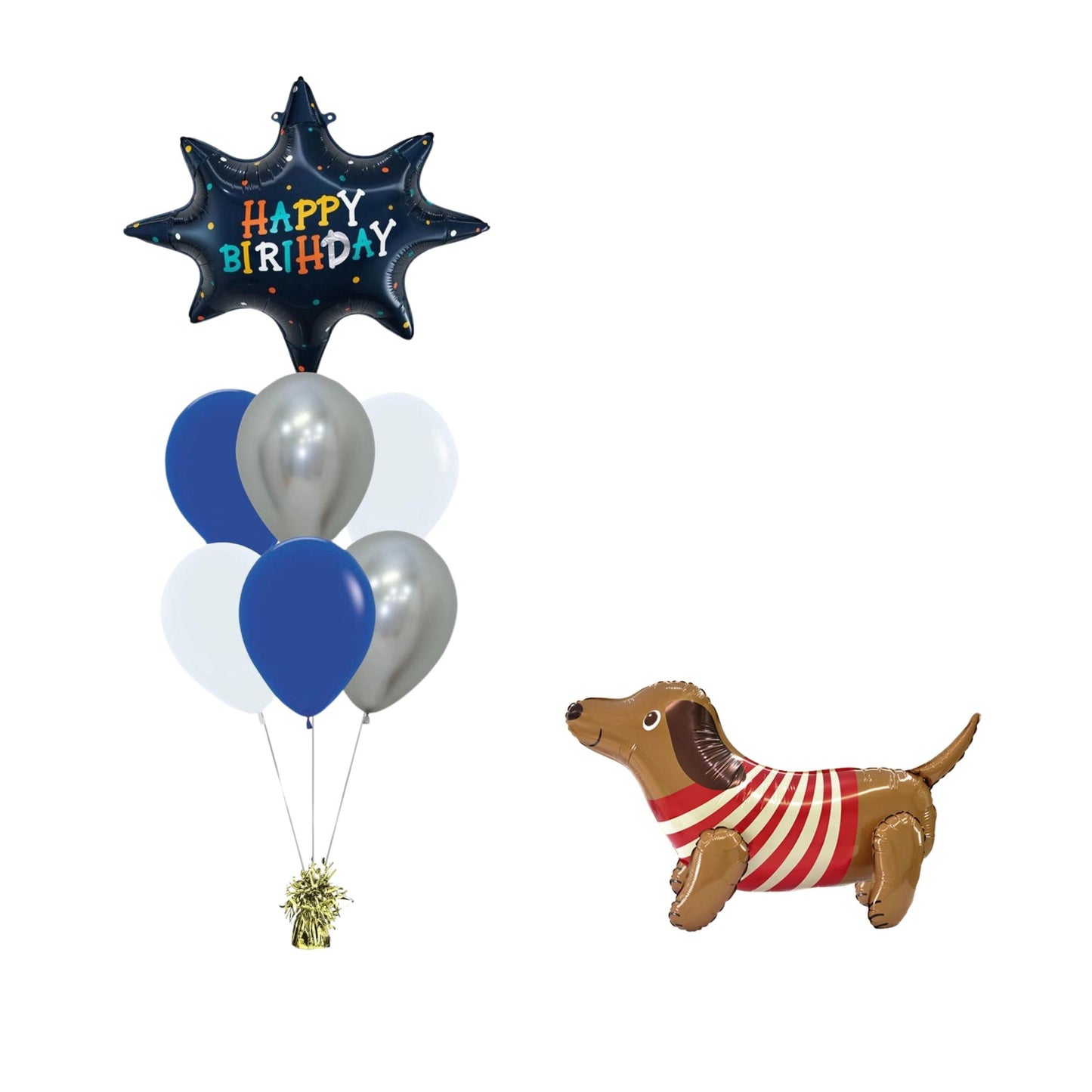 Birthday Blast with cute dog balloon bundle