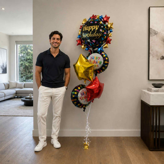 One Up Signature Birthday Superstar Balloon Bouquet
