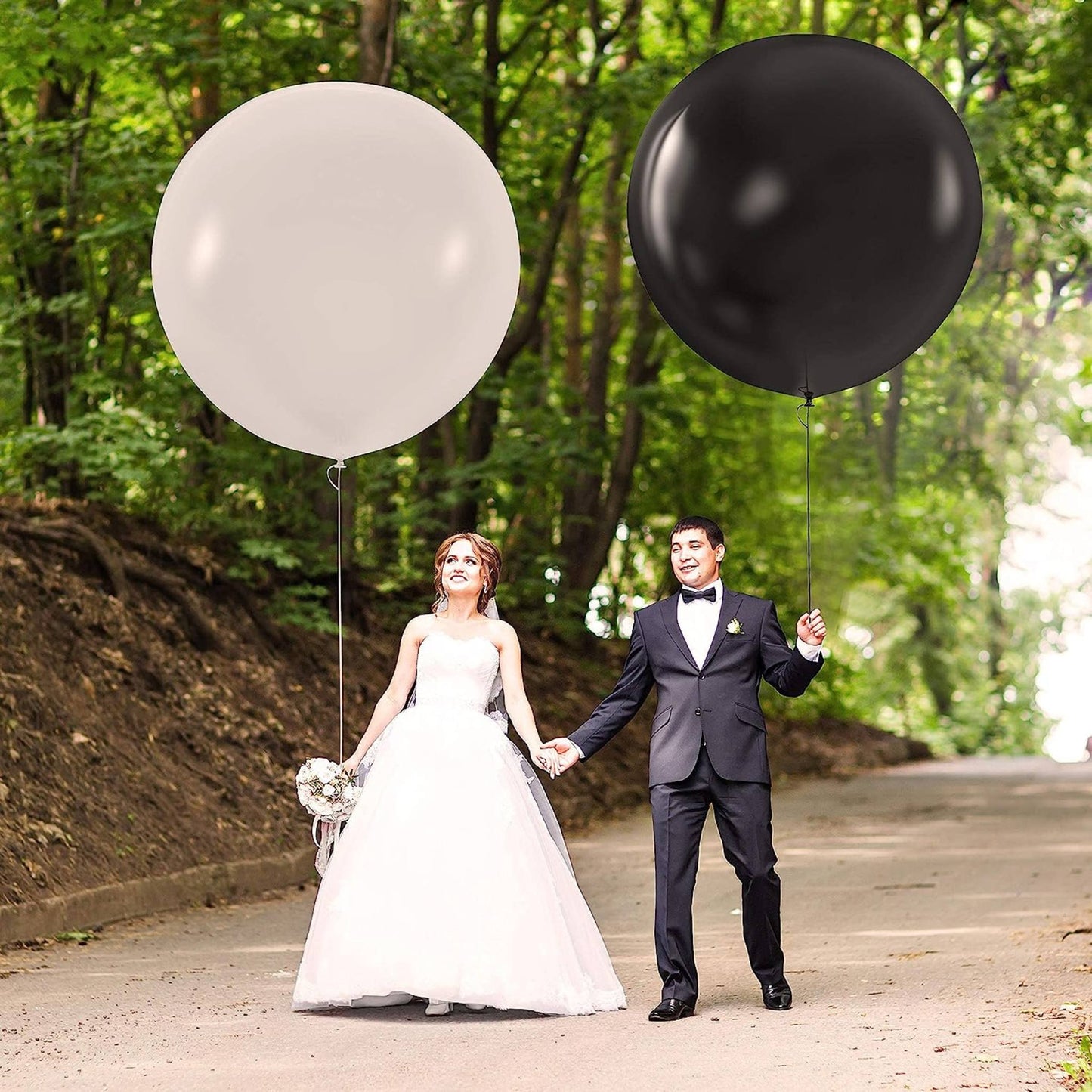 36” Cool Black Helium Jumbo Latex Balloon