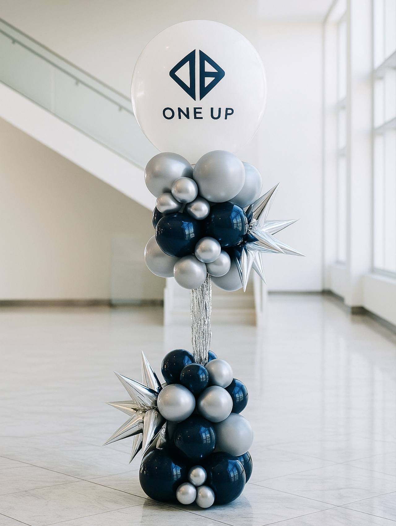 Luxury Corporate Balloon Tower Column Collection – 8 ft Event Branding Rental Display