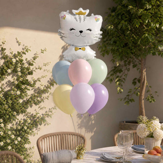 Lux Kitty Cat Pastel Balloon Bouquet