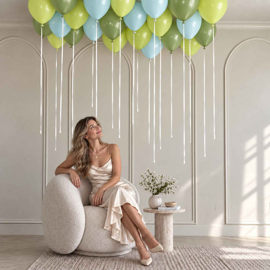 25 Dinosaur Green Forest Helium Ceiling Balloons