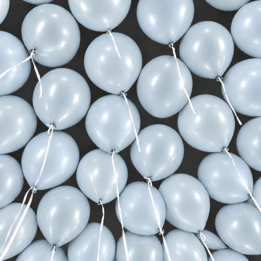 25 Pastel Baby Blue Ceiling Balloons
