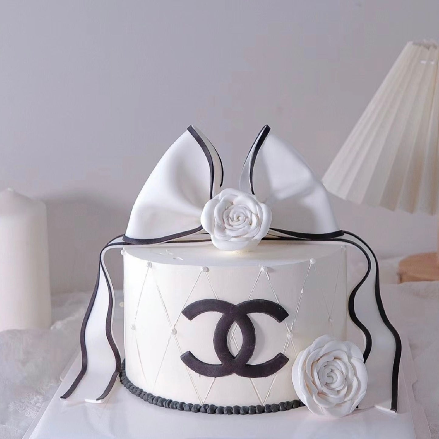 6 inch White Channel Cake
