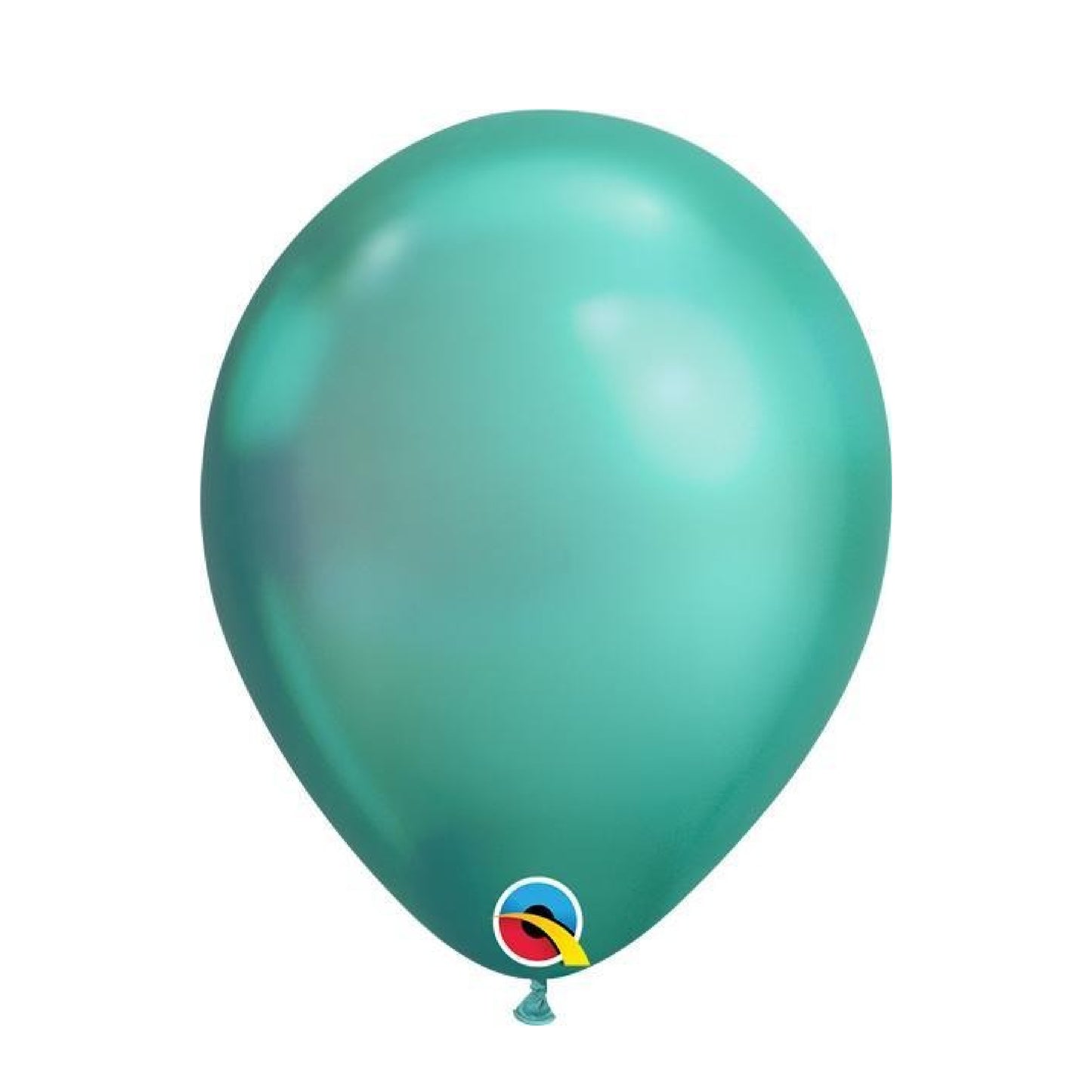 11 inch Chrome Green latex balloon helium filled