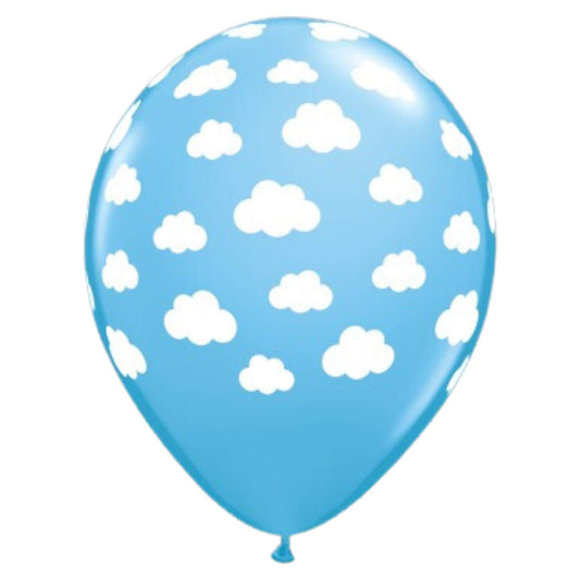 11" Helium Filled Cloud Printed Blue