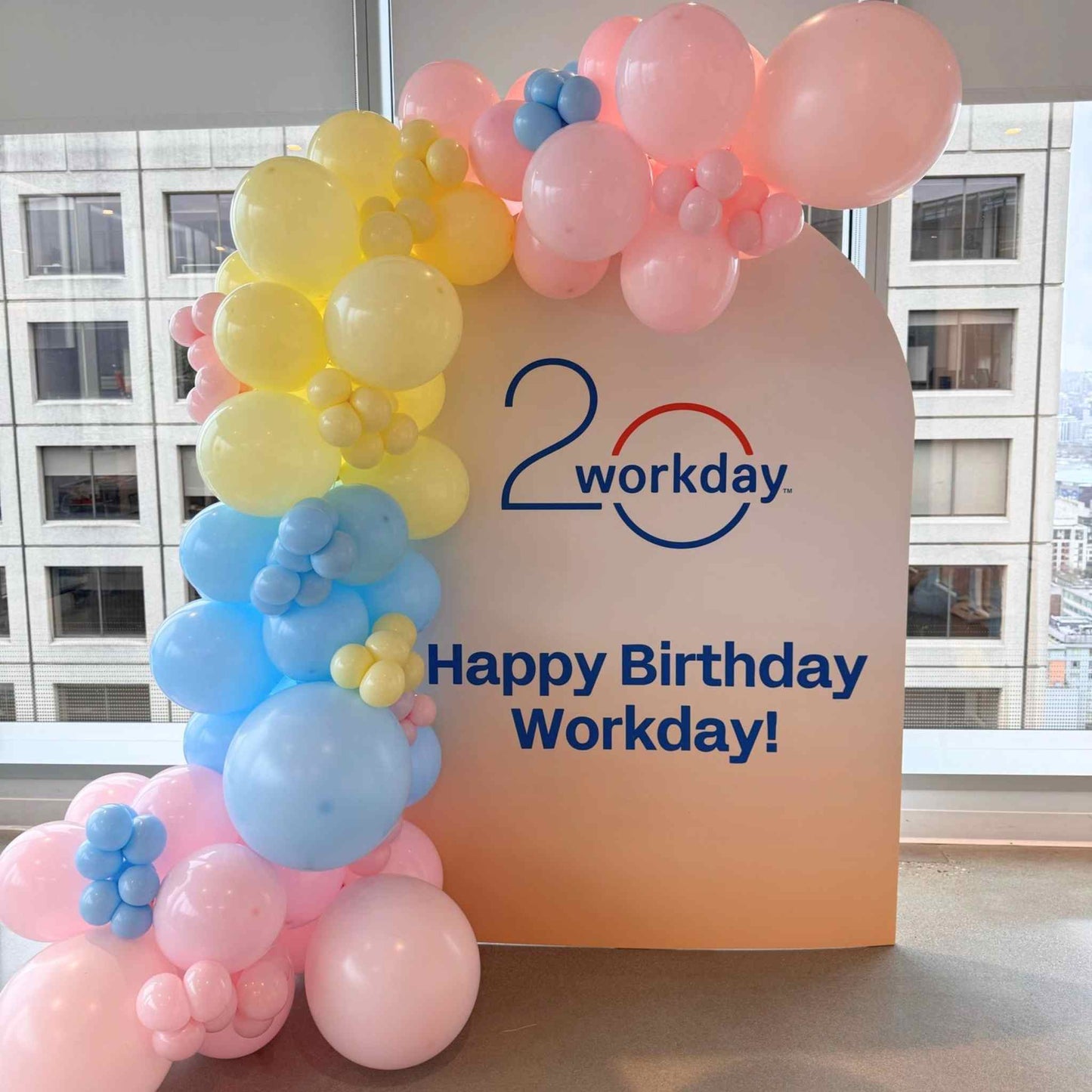 Customized Brand Corporate Balloon Backdrop Executive Aura