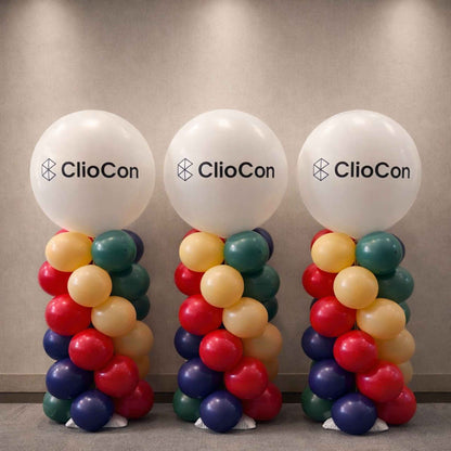 Custom Text Balloon Column – 9ft to 6ft Personalized Event Decor