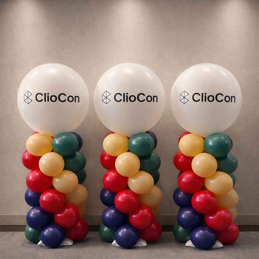 Custom Text Balloon Column – 9ft to 6ft Personalized Event Decor