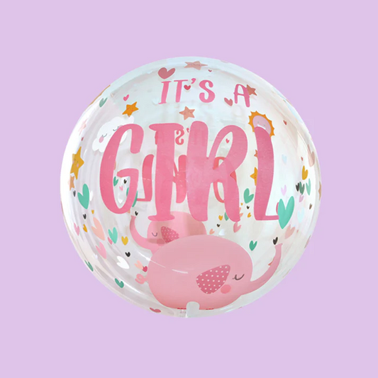 18 inch Pink It's a Girl Bubble Balloon