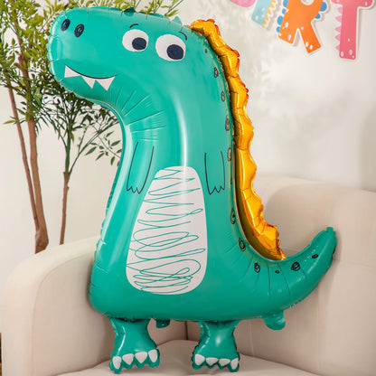 33 Inch Green Dinosaur Foil Balloon