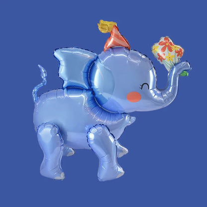 Cute 3D Elephant Button Air Filled Standing Foil Balloon