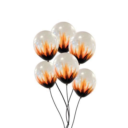 Halloween New Painted Helium Latex Balloon Bouquet of 6