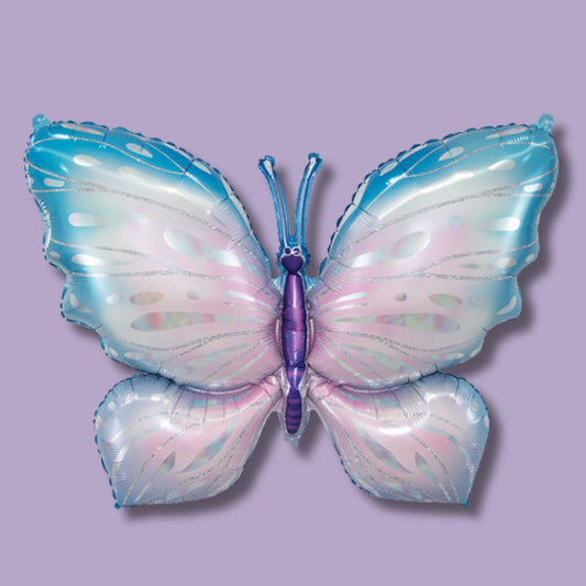 39 Inch Cute Helium Quality Pastel Butterfly Foil Balloon