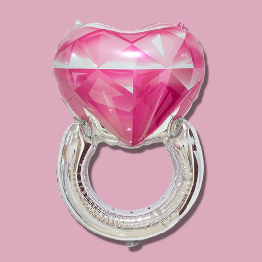 31 Inch Pink Diamond Wedding Ring Foil Balloon