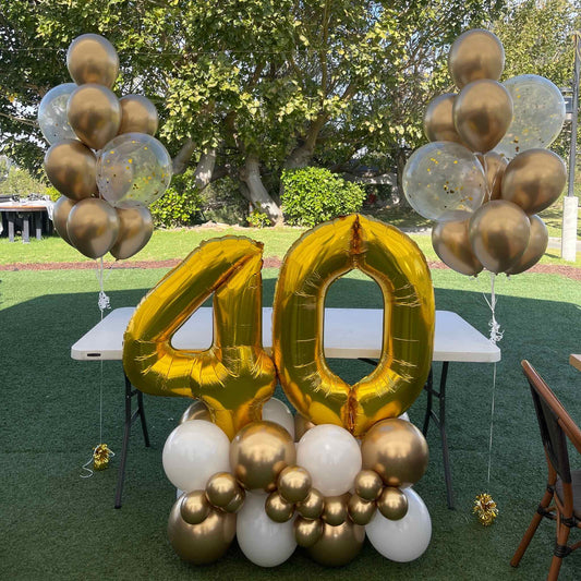 Hollywood Birthday Number Balloon Set