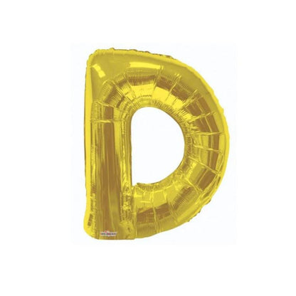 Letter D Gold Foil Balloon, 13-in, Air-Filled for Birthday/Graduation/Baby Shower/Wedding