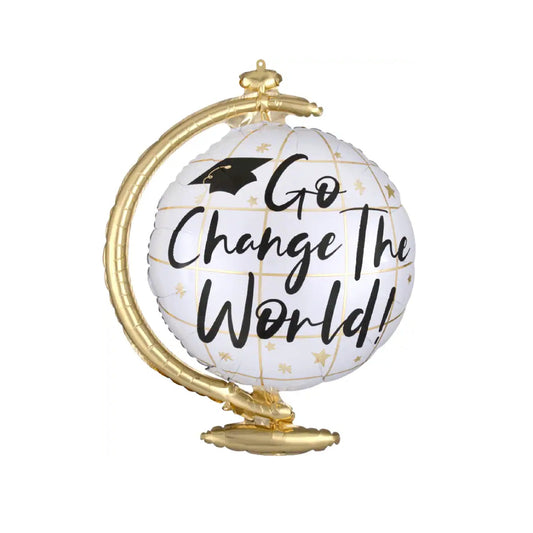 23” Go change the world grad foil balloon