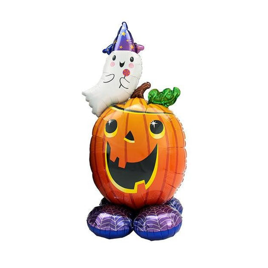 Pumpkin & Ghost Halloween Airloonz (Air Filled)