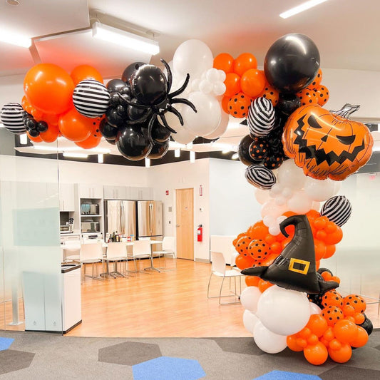 Halloween L shape Party Balloon Garland Decoration Set Up