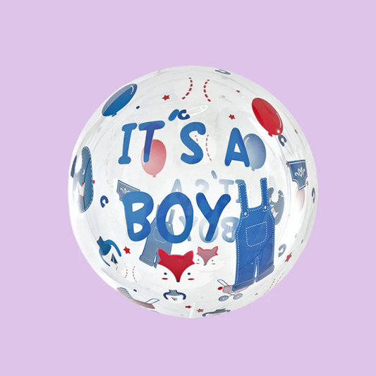 18 inch Blue It's a Boy Bubble Balloon
