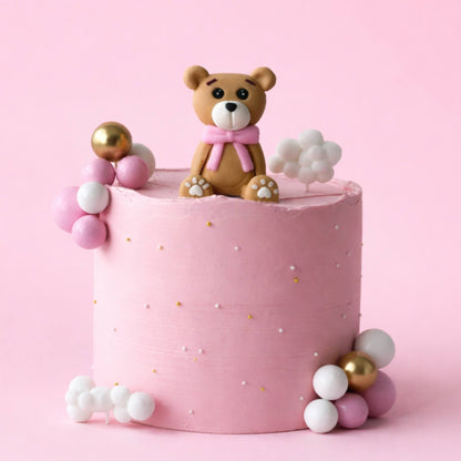 Pink Baby Edible Teddy Bear Cake
