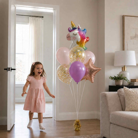 Mini Unicorn Foil Helium Balloon Bouquet