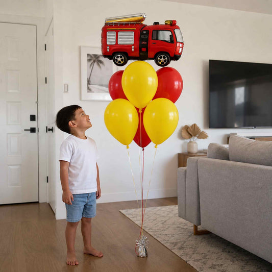 Classic Firetruck foil balloon Helium Filled