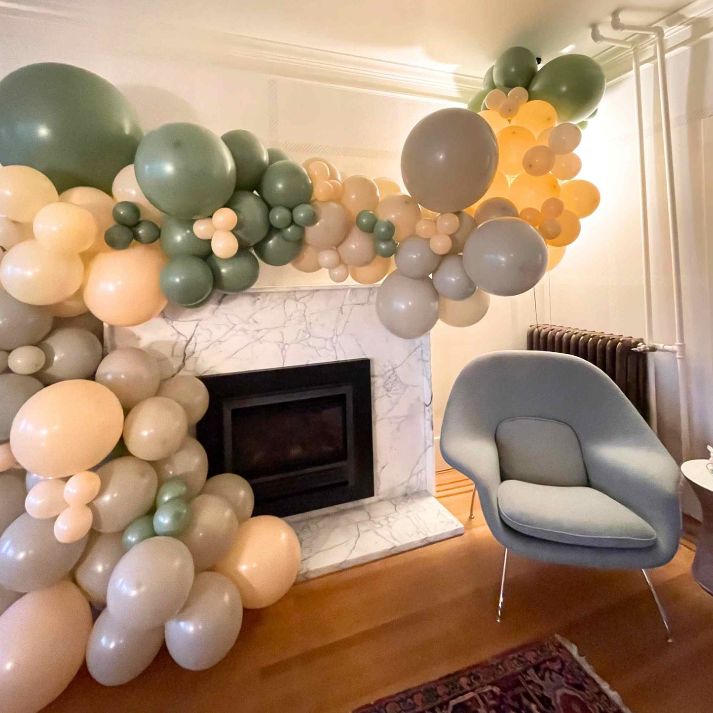Full L Shape Balloon Garland Set Up
