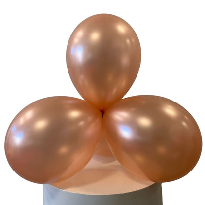 Metallic Rose Gold 11 inch Latex Balloons (100PCS)