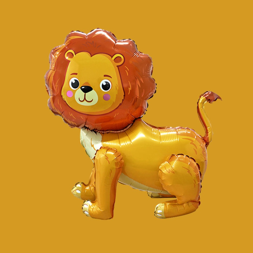 Lion Button Foil Balloon