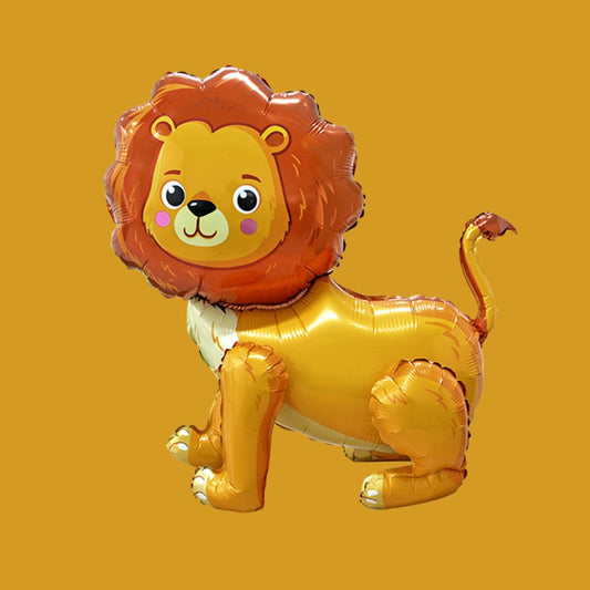 Lion Button Foil Balloon