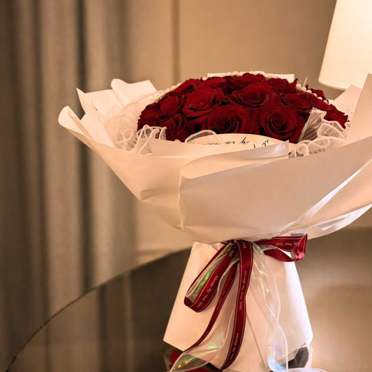 Luxury Red Roses Flower Bouquet (33/66/99 Roses)