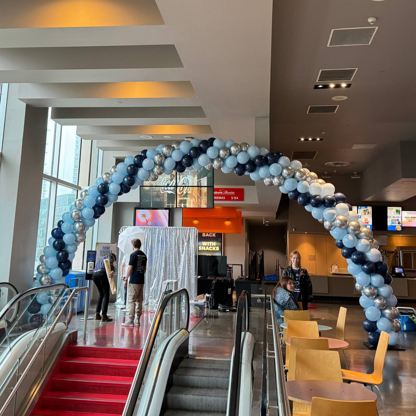 Teal and Blue Outdoor or Indoor Balloon Arch